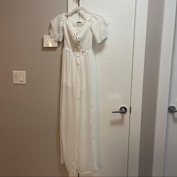 Cream Fashion Nova jumpsuit sz xs - Picture 2 of 6